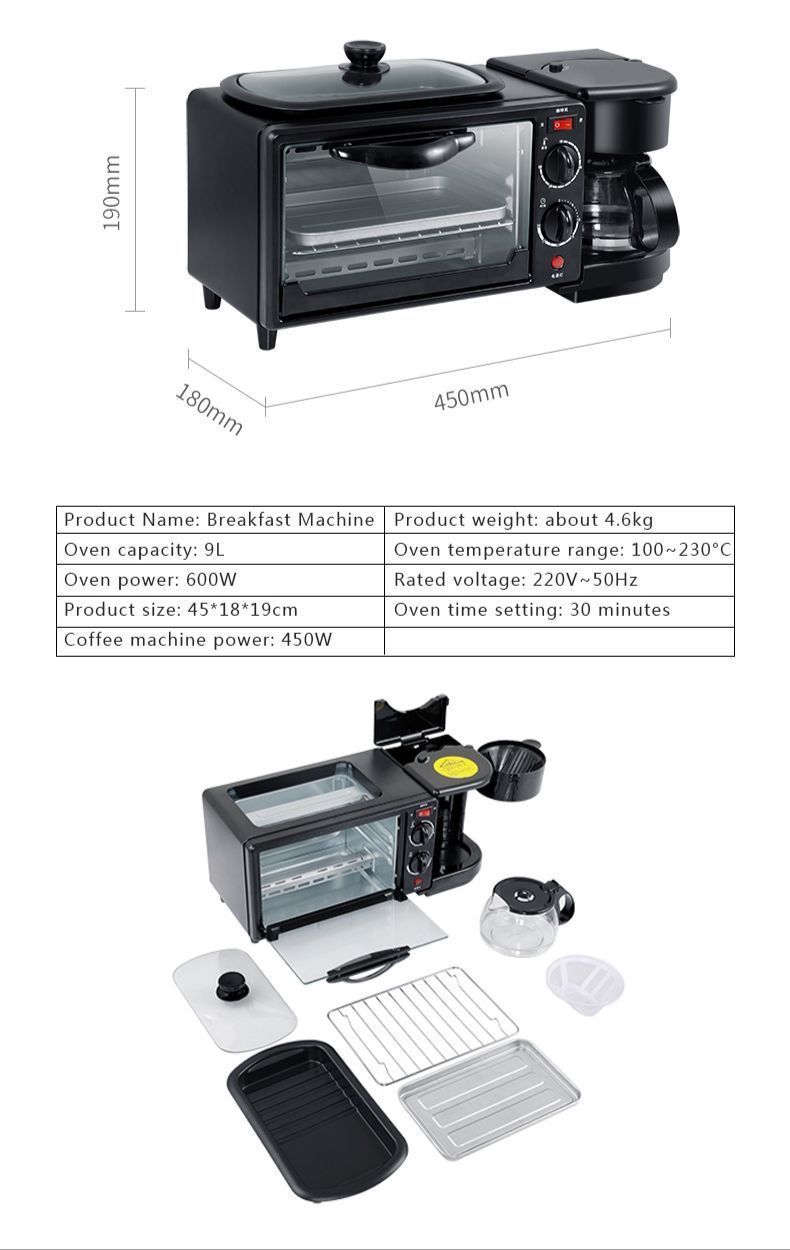 PeakHaven 3 In 1 Electronic Breakfast Machine
