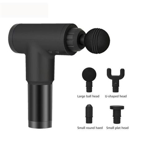 PeakHaven Facial Massage Gun with 4 Changeable Heads - Black