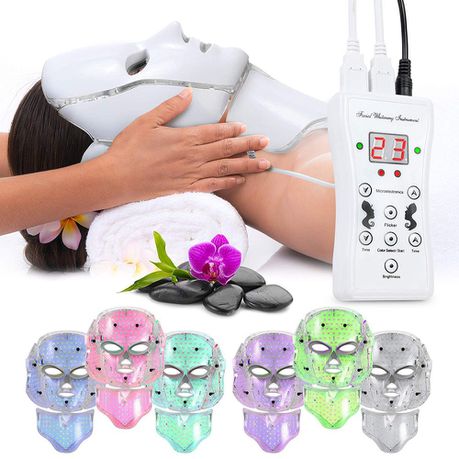 PeakHaven 7 Color Electric Therapy LED Face Neck Mask For Healthy Skin Rejuvenation