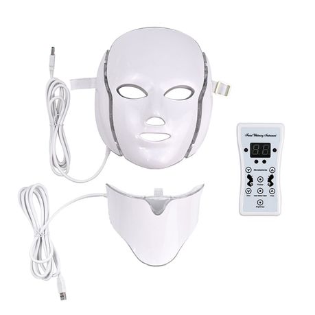 PeakHaven 7 Color Electric Therapy LED Face Neck Mask For Healthy Skin Rejuvenation