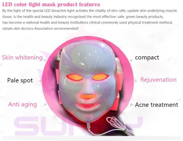 PeakHaven 7 Colors Light Photon LED Electric Facial Mask Therapy