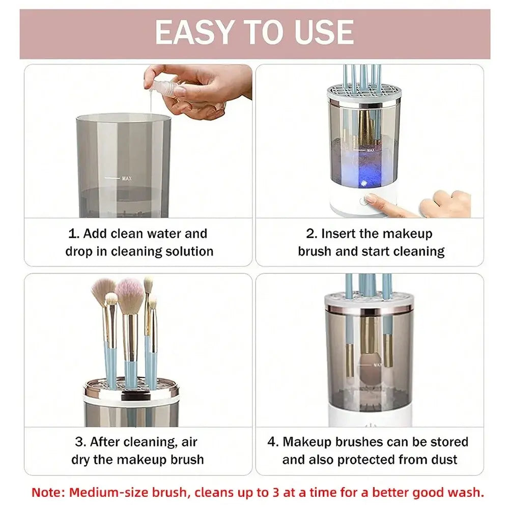 PeakHaven™ Automatic Makeup Brush Cleaner